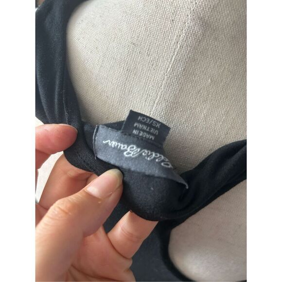 Eddie Bauer black active tennis dress skirt size extra small no shorts w pockets - Picture 3 of 6